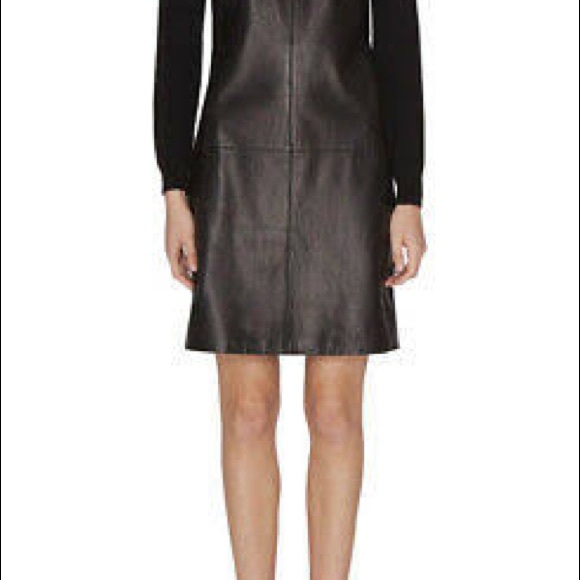 NWT: Ralph Lauren Leather and Cashmere Dress - Picture 5 of 13